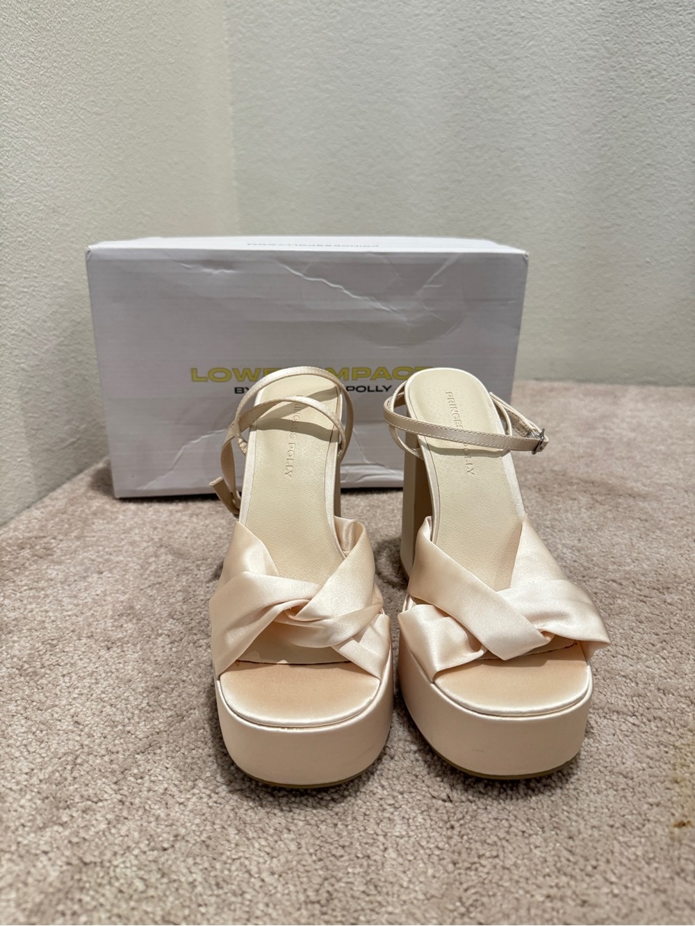 Princess Polly Satin Platform Heels